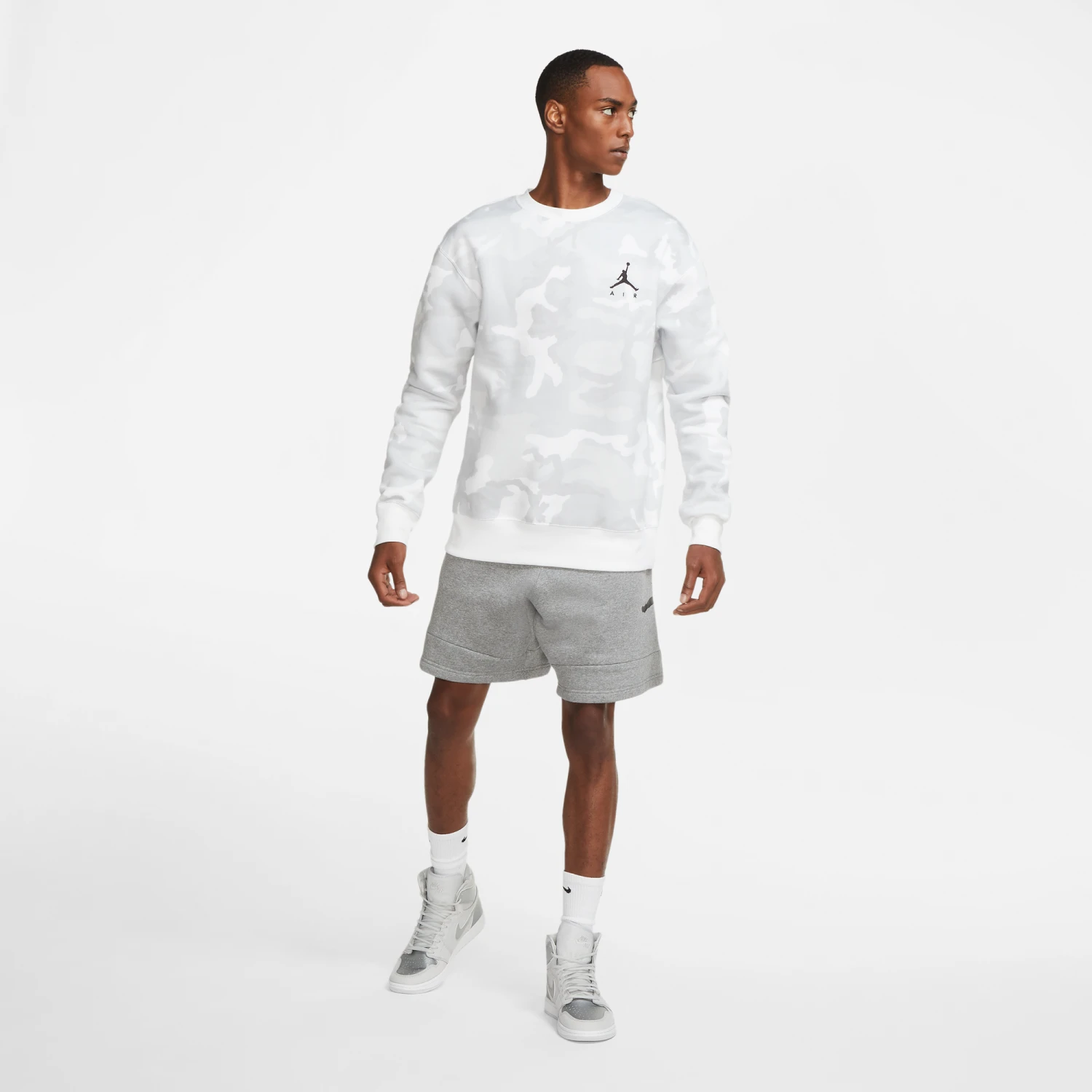 Jordan Jumpman Air All Over Print Camo Fleece Crew 5 Jordan Jumpman Air All Over Print Camo Fleece Crew – Image 3