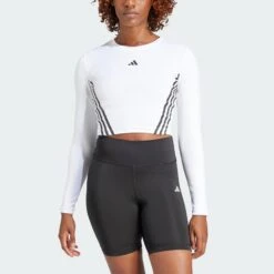 Adidas Aeroready Hyperglam Crop Long-sleeve -Adidas 317991044610 04